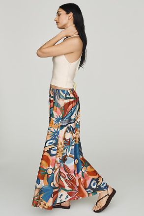 Farm Rio Pliss&eacute; Floral Maxi Skirt