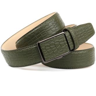 Anthoni Crown Lederg&uuml;rtel ANTHONI CROWN, Herren, Gr. 120, gr&uuml;n, Rindsleder, G&uuml;rtel Lederg&uuml;rtel, Automatik Schliesse