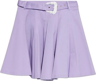 Versace Jeans Couture Korte Rok Met Riem - Dames - Korte rokken - Paars - XS - Katoen - Rokken