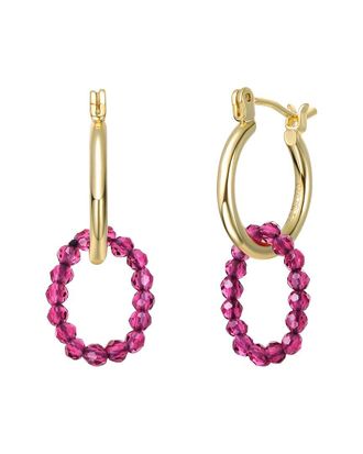 Rachel Glauber 14K Plated Beaded Earrings