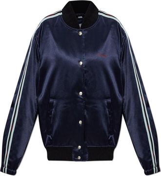 Off-white Ge&iuml;soleerd Bomberjack - Dames - Bomber jackets - Blauw - M - Leer - Jassen