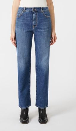 Max Mara Loris Straight Leg Jeans in Navy at Nordstrom, Size 12