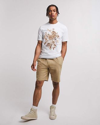 Jacamo Linen Mix Elasticated Short