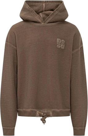 Dsquared2 Hoodies & sweatvesten, Heren, Bruin, M, Relax Fit Hoodie