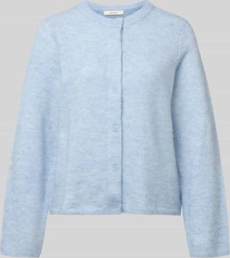 Selected Regular Fit Sweatjacke aus Woll-Mix mit Alpaka-Anteil Modell LULU NEW in Hellblau, Gr&ouml;&szlig;e XL