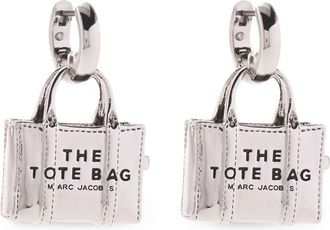 Marc Jacobs The Tote Bag earrings - women - Brass/Cubic Zirconia - One Size - Silver