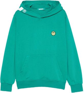 Barrow Groene hoodie met logoprint - Heren - Hoodies - Groen - XS - Katoen - Hoodies & sweatvesten