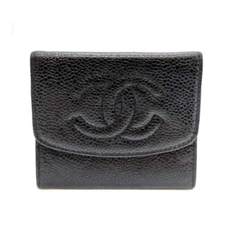 Chanel Black Grained Calfskin Coin Purse/Coin Case (Pre-Owned)