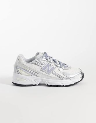 New Balance 740 - Sneakers con pizzo bianche e lilla-Bianco