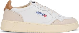 Autry Leather-Suede Sneaker - White