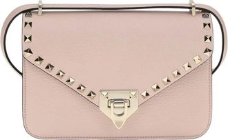 Valentino Garavani Pink Rockstud Small Shoulder Bag