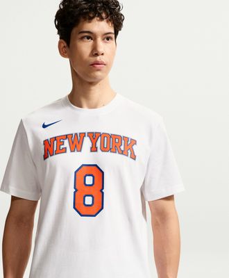 Nike New York Knicks Nike Mens NBA T-Shirt in White | DR6389-104
