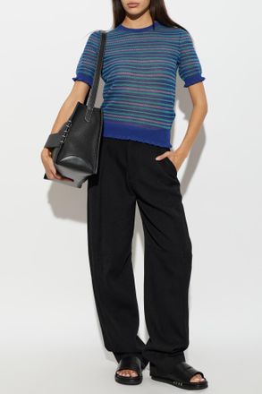 J.W.Anderson Top With Decorative Trim, Womens, Navy Blue