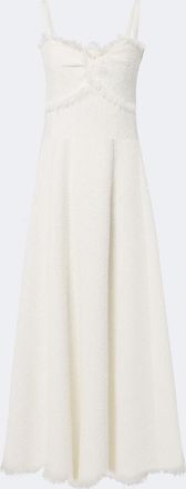 Oscar De La Renta Vestido midi de tweed