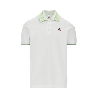 Casablanca Jacquard collar piquet polo shirt Man S