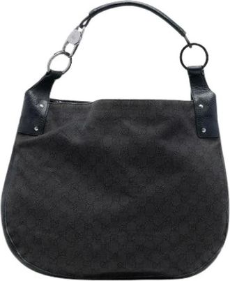Gucci Pre-owned Shoulder Bags, female, Black, Size: ONE SIZE Pre-owned Vintage Denim Shoulder Bag