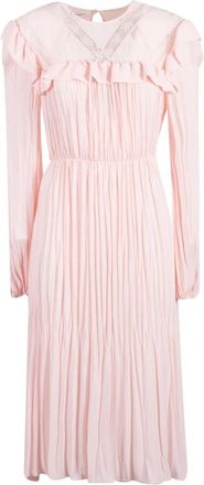 Philosophy di Lorenzo Serafini Elegante Midi Jurk - Dames - Casual kleedjes - Roze - S - Polyester - Kleedjes