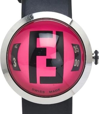 Fendi Pre-owned Watches, female, Pink, Size: ONE SIZE Pre-owned Rubber watches