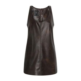 Pinko Pinko, Kleedjes, Dames, Bruin, L, Polyester, Elegante Bruine Jurk