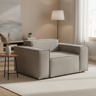 Dmora Sill&oacute;n Dciurri, Sill&oacute;n, 100% Made In Italy, Sill&oacute;n Relax En Tela Tapizada, 140x95h70cm, T&oacute;rtola - Dmora