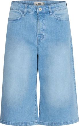 Ichi Lichtblauwe Gewassen Denim Shorts - Dames - Denim shorts - Blauw - S - Denim - Korte Broeken