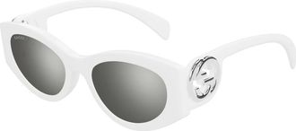 Gucci Stijlvolle zonnebril - Dames - Accessoires - Wit - Maat: 54 MM