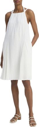 Vince Pleated A-Line Pintuck Dress