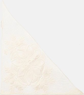 Magda Butrym Floral crochet cotton scarf