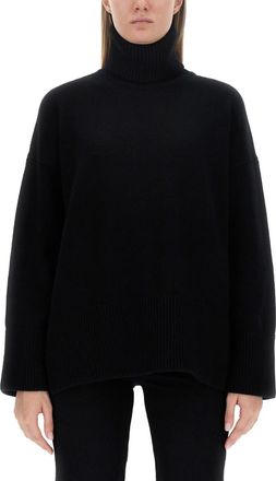Canada Goose Black Solid Turtle Neck Sweater