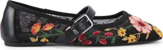 Kurt Geiger Womens Nina Mesh Ballet Flats - Black Fabric - Size UK 8