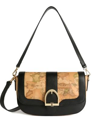 Alviero Martini 1A Classe Valley Geo map-print buckle tote bag - Toni neutri