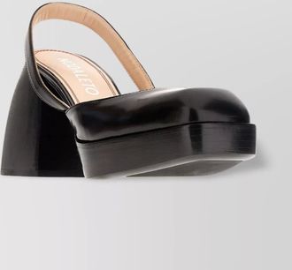 Nodaleto leather slingback pumps elastic band