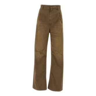 Maison Margiela Wide-leg Jeans - female - MM6 Maison Margiela - Wide Jeans - Brown - W28 - Jeans