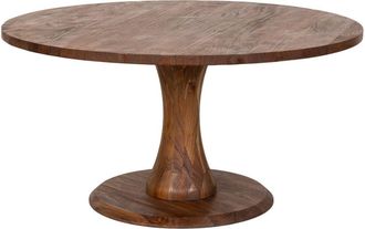 Wanderlust Deco Mesa de comedor de madera marr&oacute;n 150x150x77 alt. cm