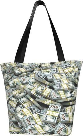 AOOEDM American Dollar Sign Tote Bag Women Capacity Shoulder Grocery Shopping Bags