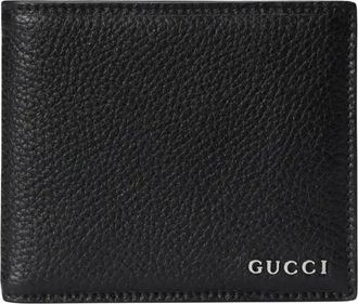 Gucci Portemonnee met logo - Heren - Accessoires - Zwart - Maat: ONE Size Leer