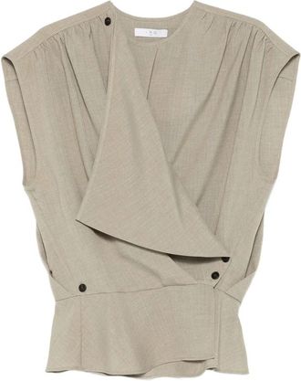 Iro Scilla Draped Button Top