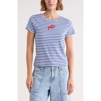 Lucky Brand Lobster Baby T-Shirt in Navy/White Stripe at Nordstrom Rack, Size X-Large