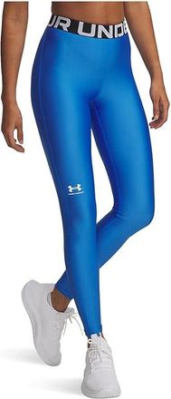 Under Armour HeatGear Authentics Leggings Womens Casual Pants Blue Atlantis/White : LG (US 12-14), Polyester