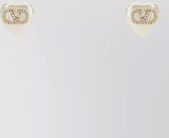 Valentino Garavani heart shape pearl finish stud earrings