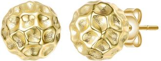 Genevive 14K Plated Honeycomb Earrings