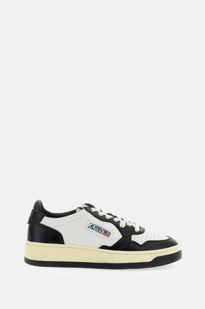 Autry White Blue Medalist Low Leather Sneakers