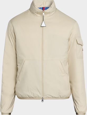 Moncler Mens Nylon Jacket with Stowaway Hood