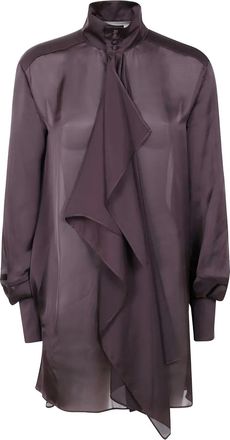 sacai Blusa con ruches - Marrone