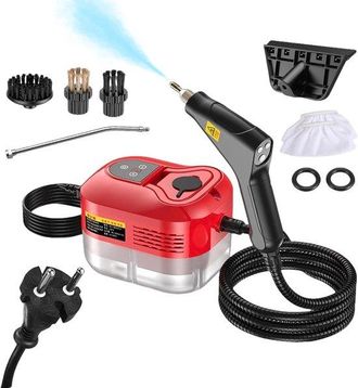 No Brand Limpiador A Vapor Port&aacute;til Con Motor Y 8 Accesorios, Duradero Para Cocina, Juntas De Azulejos, Suelos, Muebles Y Coches