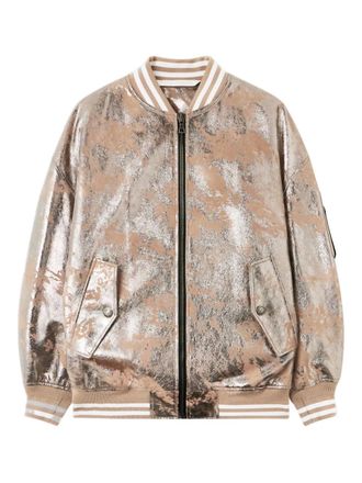 Palm Angels laminated bomber jacket - Neutrals