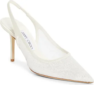 Jimmy Choo London Love Pointed Toe Slingback Pump in Ivory at Nordstrom, Size 38.5