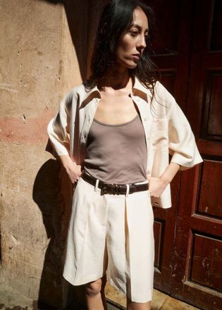 Mango Bermuda lyocell diritti grezzo - Donna - 38 - MANGO