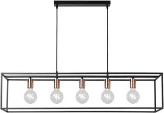 Lucide Lámpara de techo 5 luces en metal cuadrada 100cm