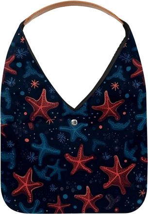 Generic Starfish Reusable Lightweight Grocery Bags - Foldable Into Compact Pouch, Washable & Sturdy, Multipurpose for Shopping and Travel